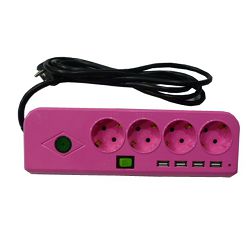 KABEL PRODUŽNI ZA PC 4 UTIČNICE + 4 USB 2M