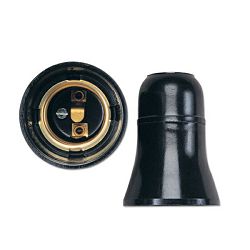GRLO E-27 BAKELIT CRNO GLATKO 4A-VISEĆE
