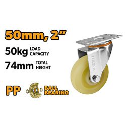 KOTAČ ZA KOLICA OKRETNI PP 50 MM- MAX. 50 KG