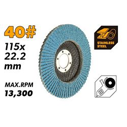 LAMELNI BRUSNI DISK SS 115X22.2 MM GRANULACIJA 40 - CIRKONI