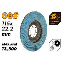 LAMELNI BRUSNI DISK SS 115X22.2 MM GRANULACIJA 60 - CIRKONIA