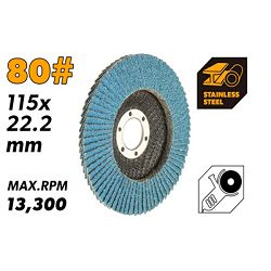 LAMELNI BRUSNI DISK SS 115X22.2 MM GRANULACIJA 80 - CIRKONIA