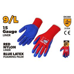 RUKAVICE RADNE LATEX PJENASTI PLAVI 9 (L)