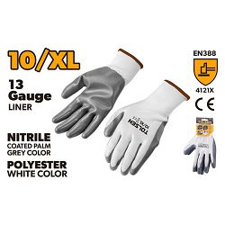 RUKAVICE RADNE OBLOŽENE NITRILOM  10 (XL)
