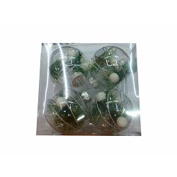 SET 4 KUGLICE PROZIRNE 8 CM