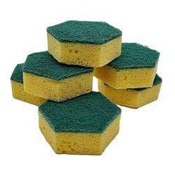 SET SPUŽVICA ŠESTEROKUTNIH 6 KOM 7,5 CM