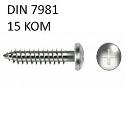 VIJAK LIM 4.8X30 C 15KOM DIN 7981