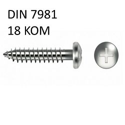 VIJAK LIM 5.5X45 C1 18KOM DIN 7981