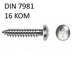 VIJAK LIM 5.5X50 C1 16KOM DIN 7981